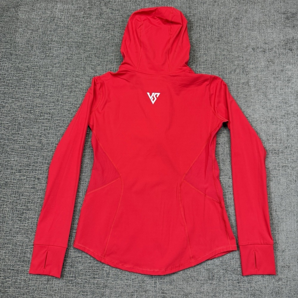 Vshred Weightless Jacket Women's M Red Full Zip Thumbholes Pockets Yoga Athletic - Picture 4 of 9